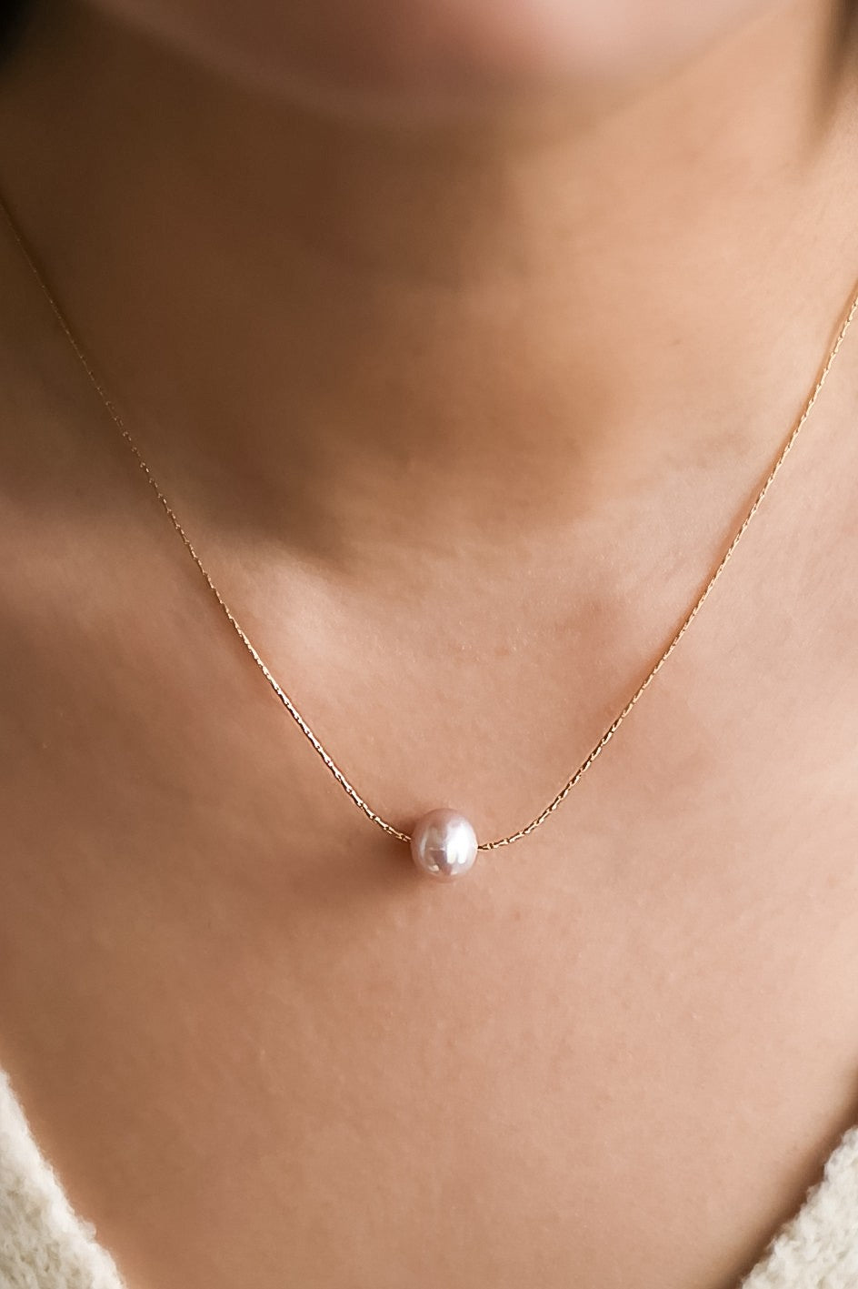 Stainless Steel Pearl Necklace