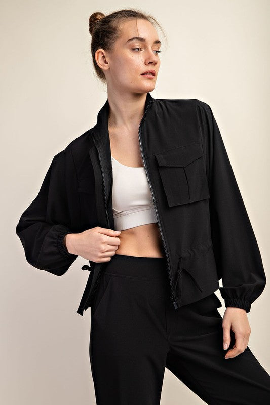 Cropped Crinkle Jacket