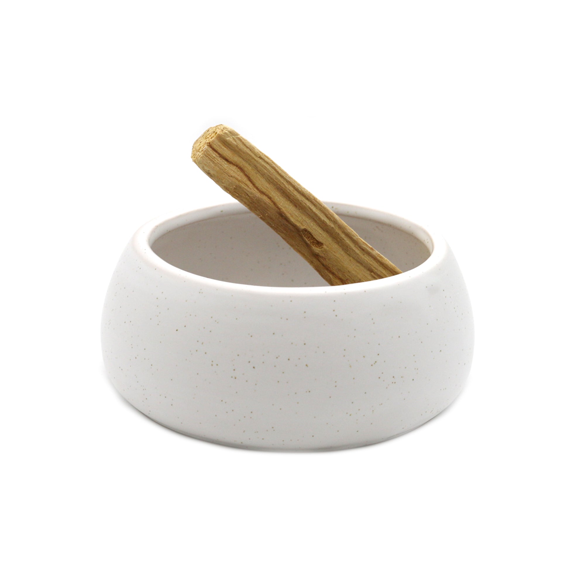 White Ceramic Palo Santo Burner Bowl