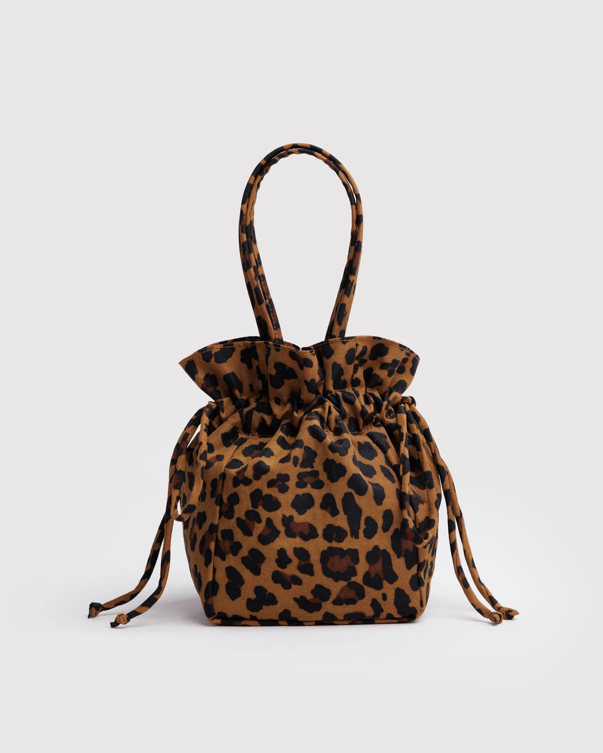 Leopard Nylon Drawstring Bag