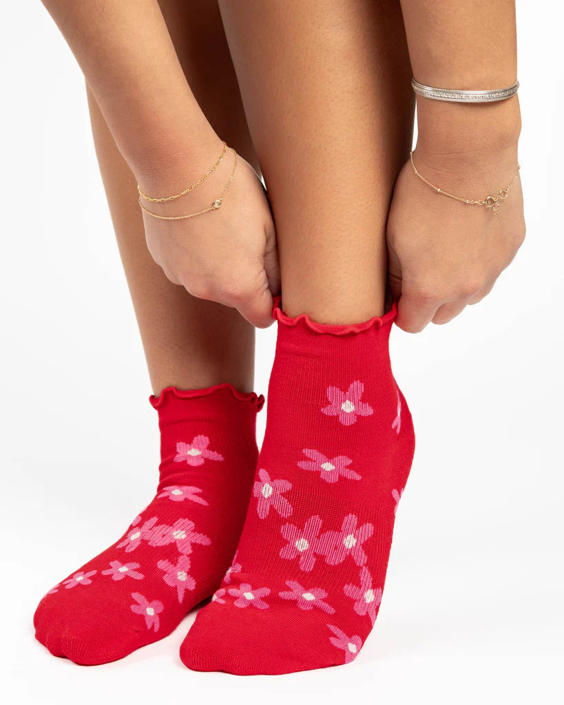 Bloom Quarter Grip Sock