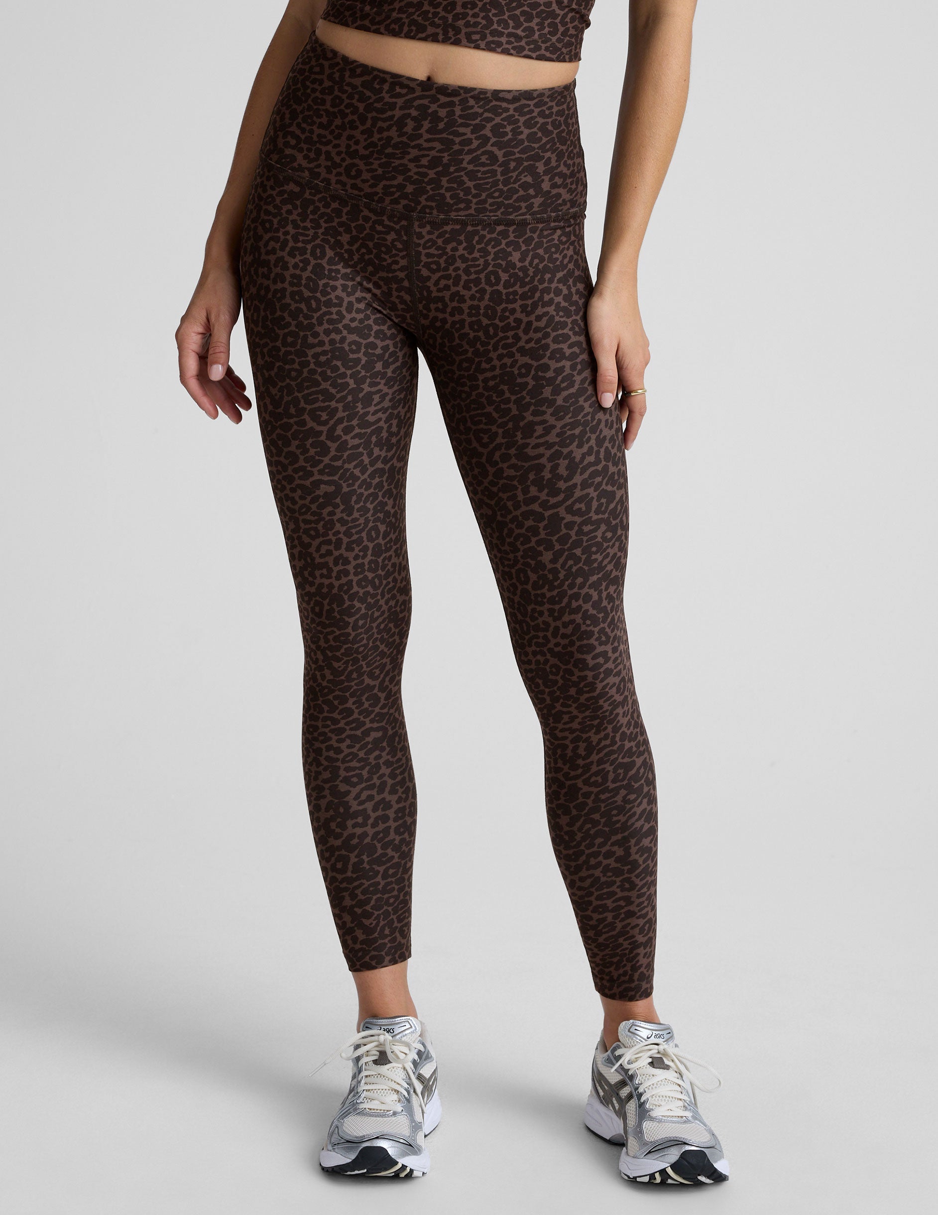 Espresso Leopard SoftMark High Waisted Midi Legging