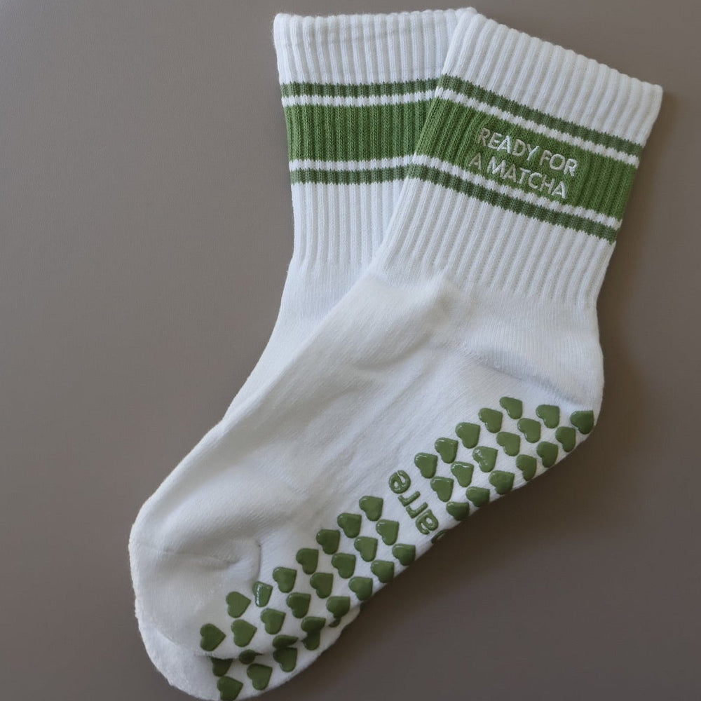 Ready for a Matcha Grip Socks