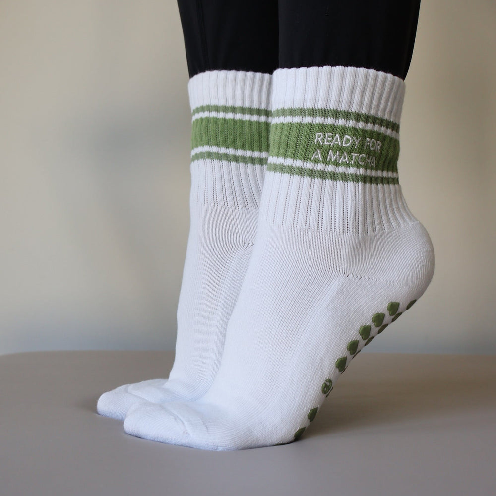 Ready for a Matcha Grip Socks