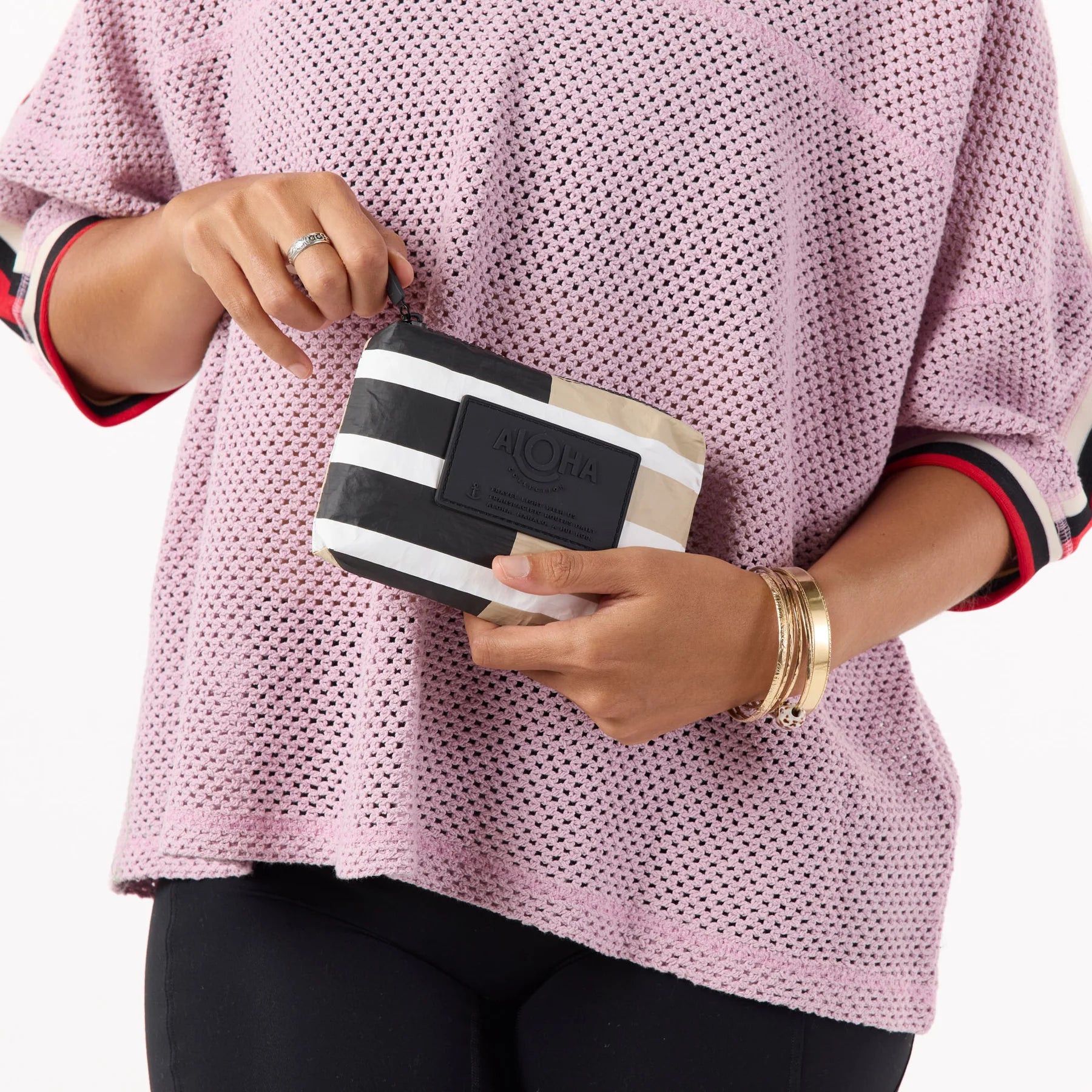 Sporty Stripe Mini Pouch