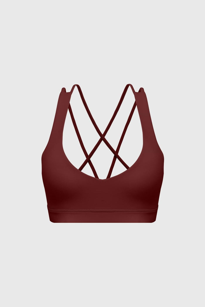 Scoop Neck Crossback Bra